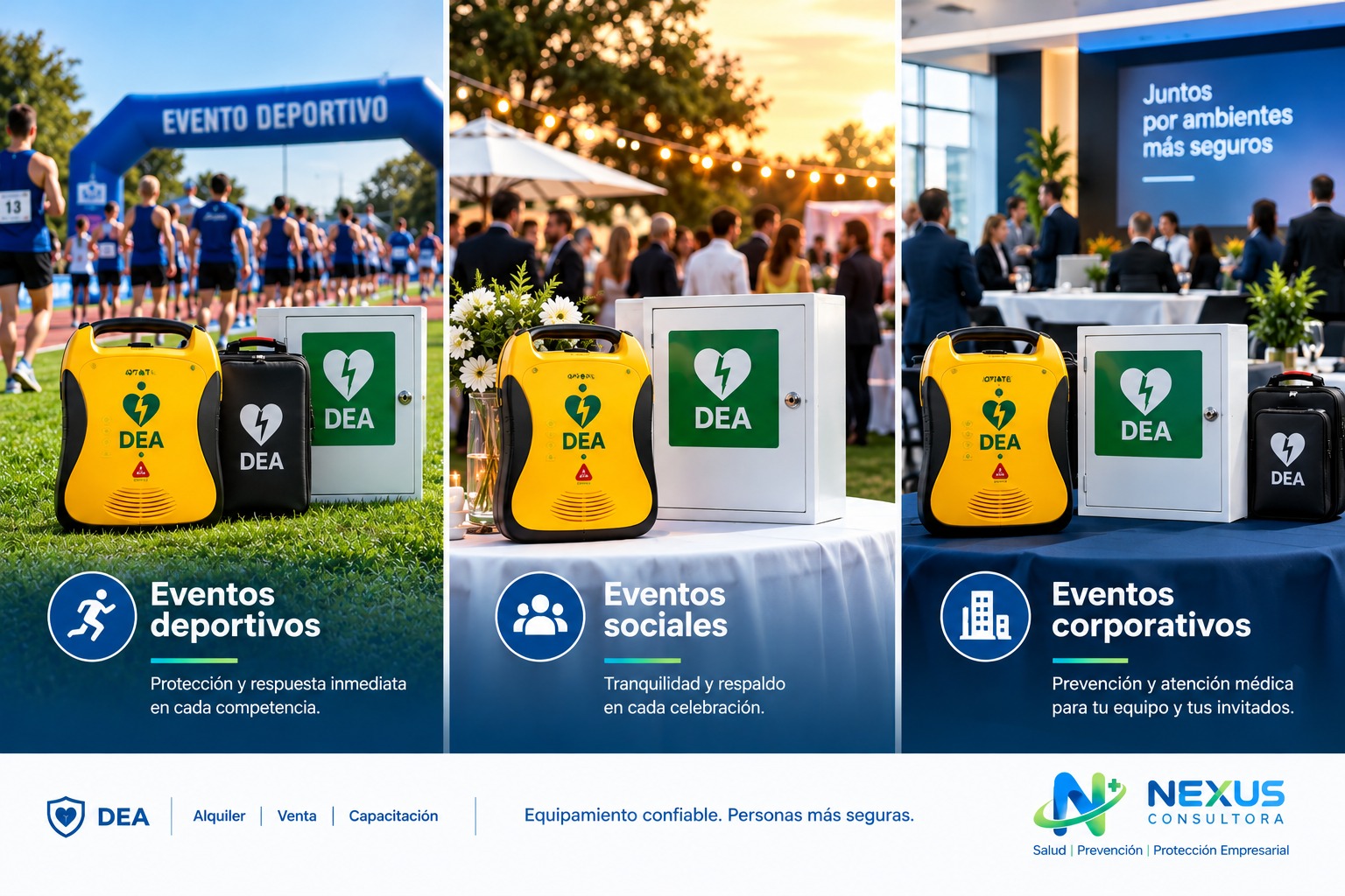 DEA en eventos deportivos, sociales y corporativos